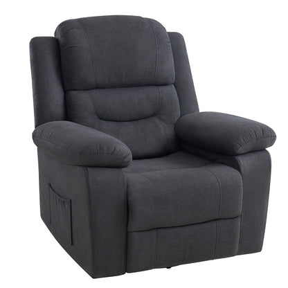 Reed Swivel-Rocker Recliner Chairs - Black