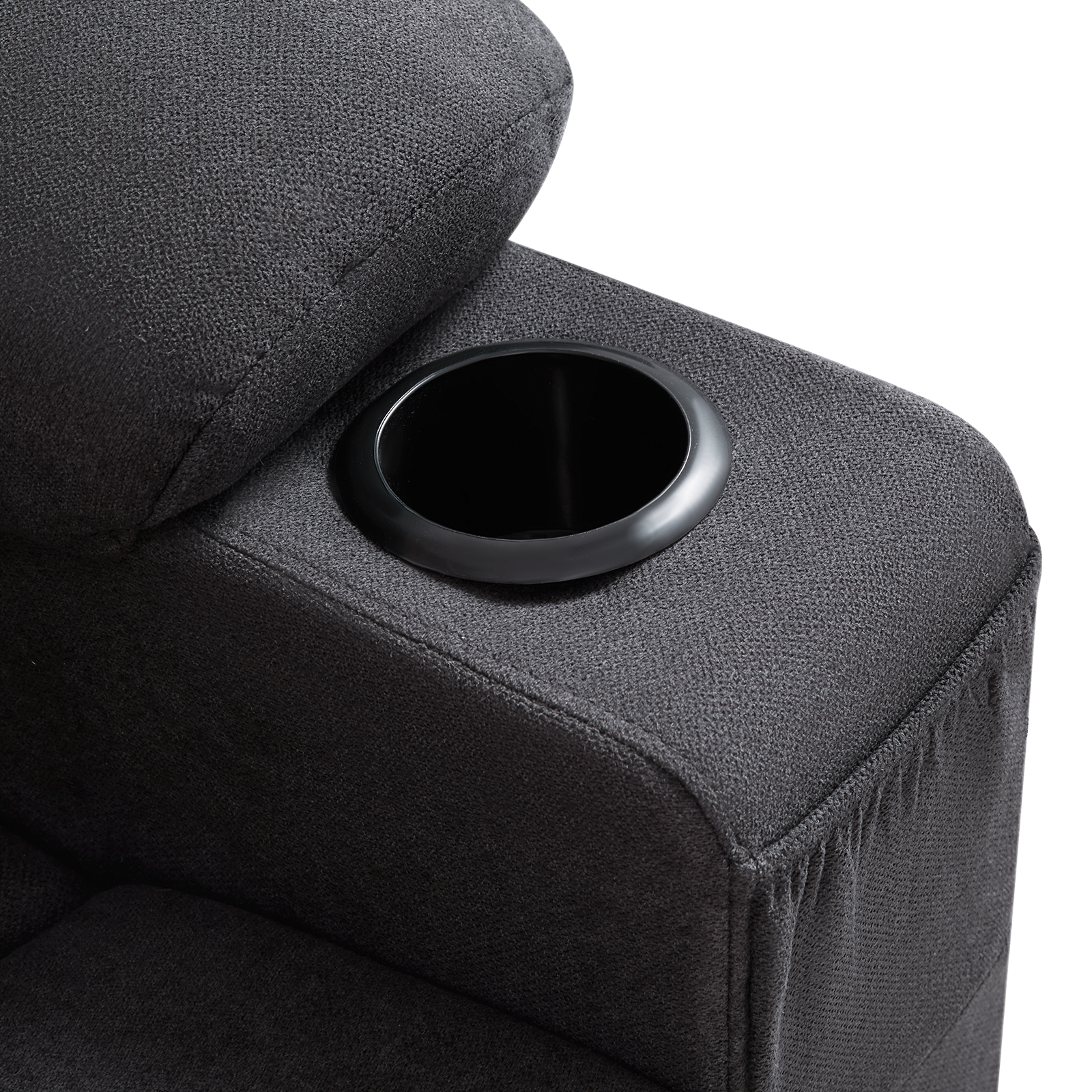 Elva Swivel Rocker Recliner Chairs - Dark Grey