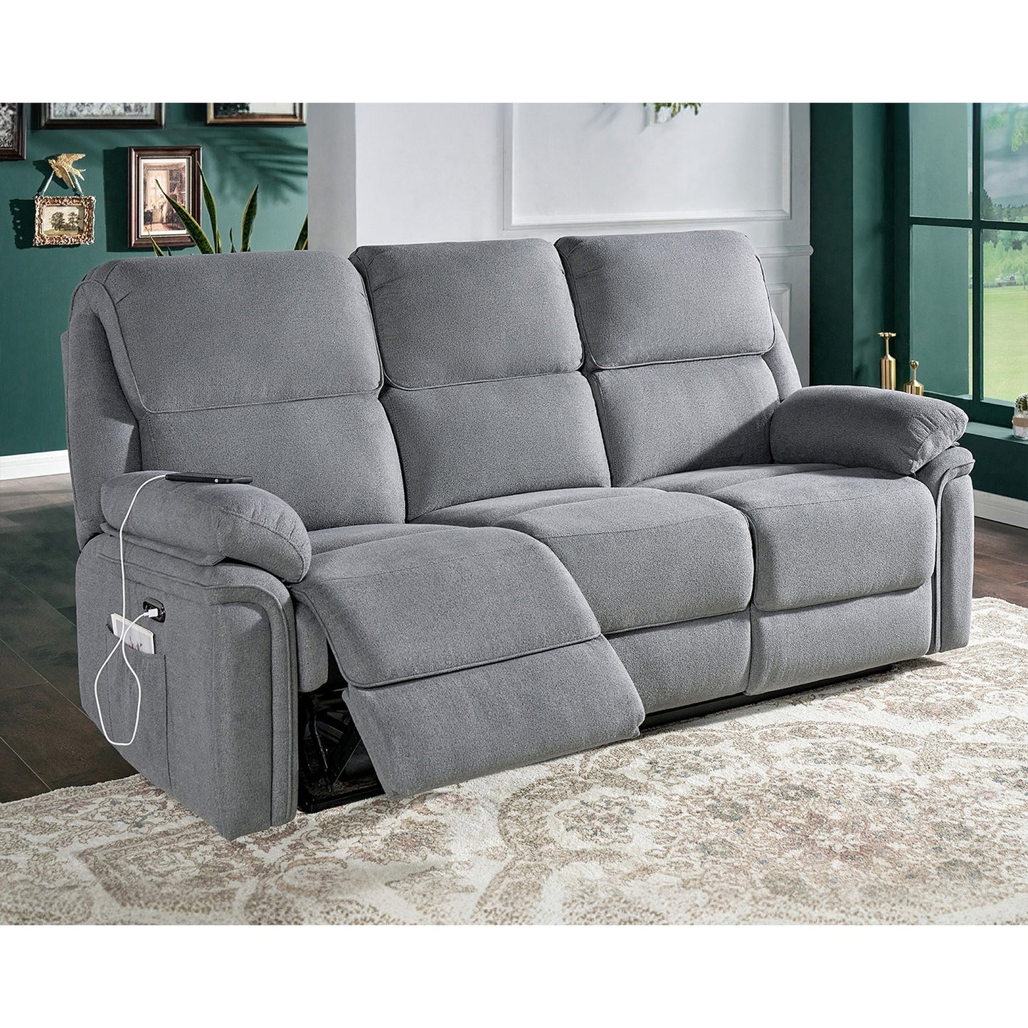 Oasis 82" Power Reclining Sofa - Grey