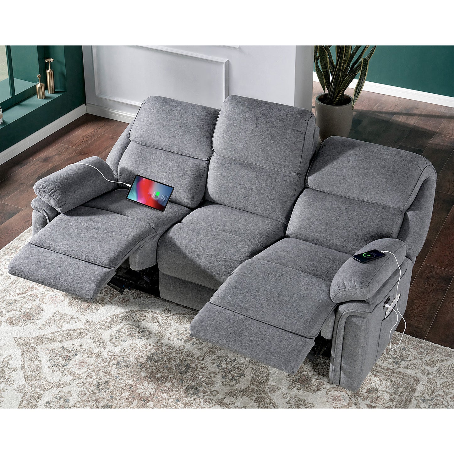 Oasis 82" Power Reclining Sofa - Grey