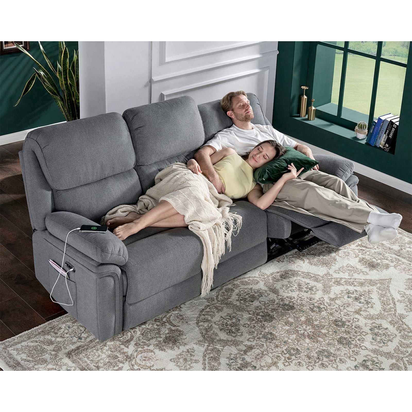 Oasis 82" Power Reclining Sofa - Grey