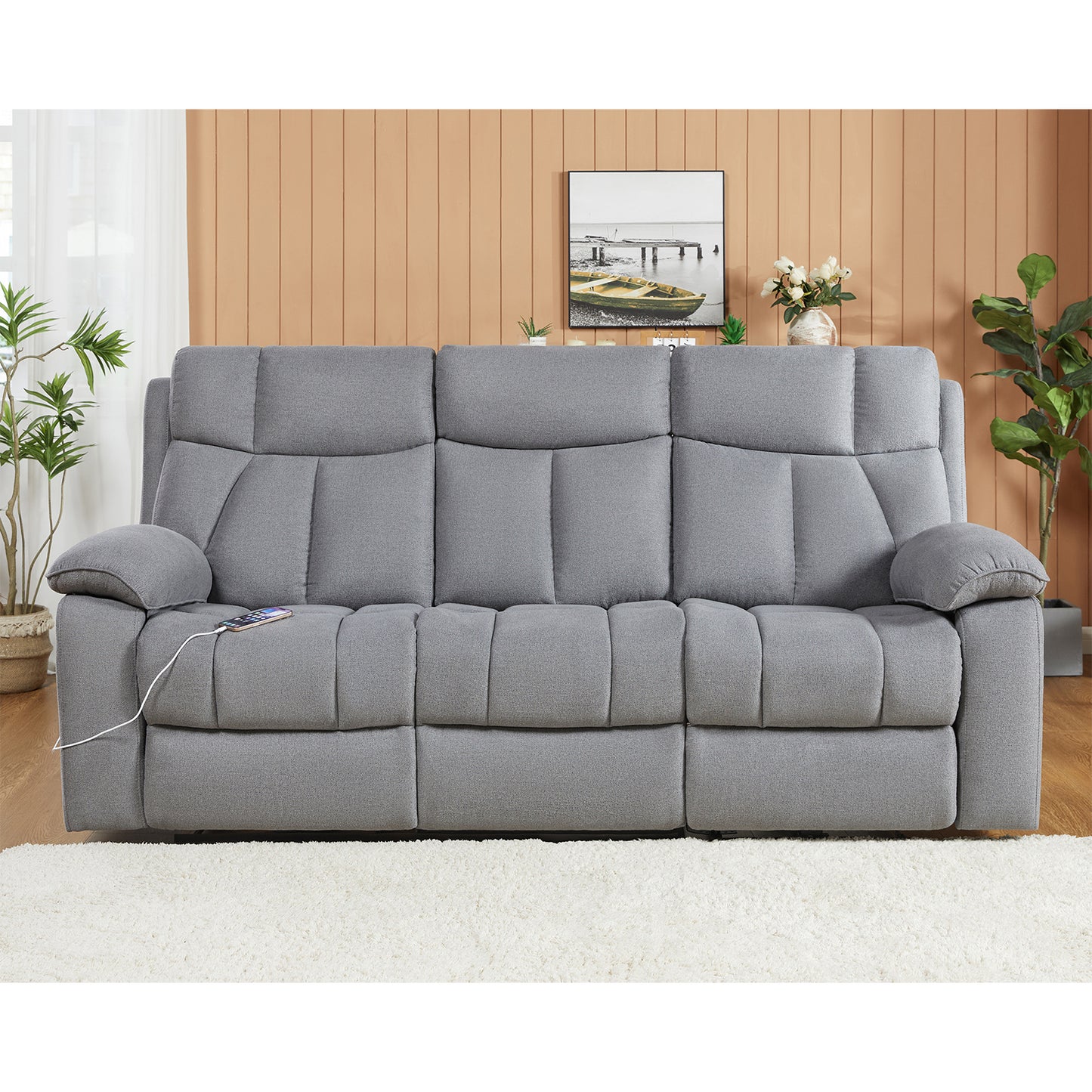 Mirage 80" Power Reclining Sofa - Grey