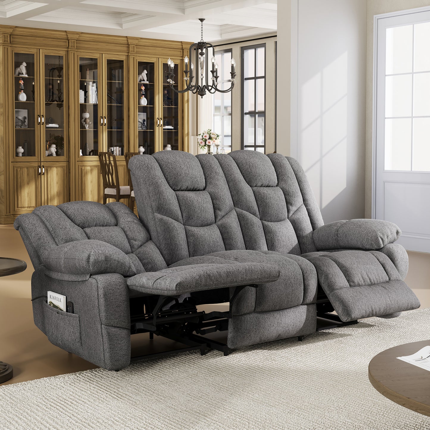 Grove 80" Manual Reclining Sofa - Grey