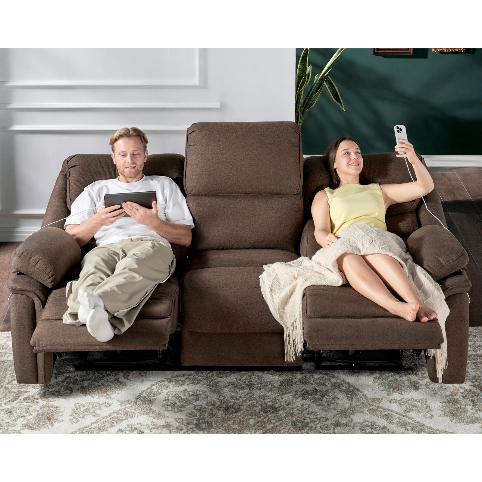 Oasis 82" Power Reclining Sofa - Brown