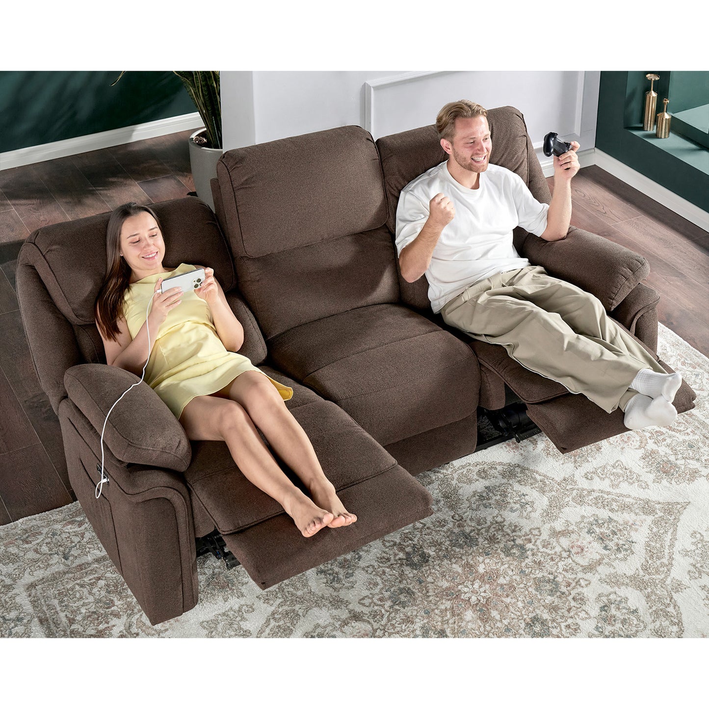 Oasis 82" Power Reclining Sofa - Brown