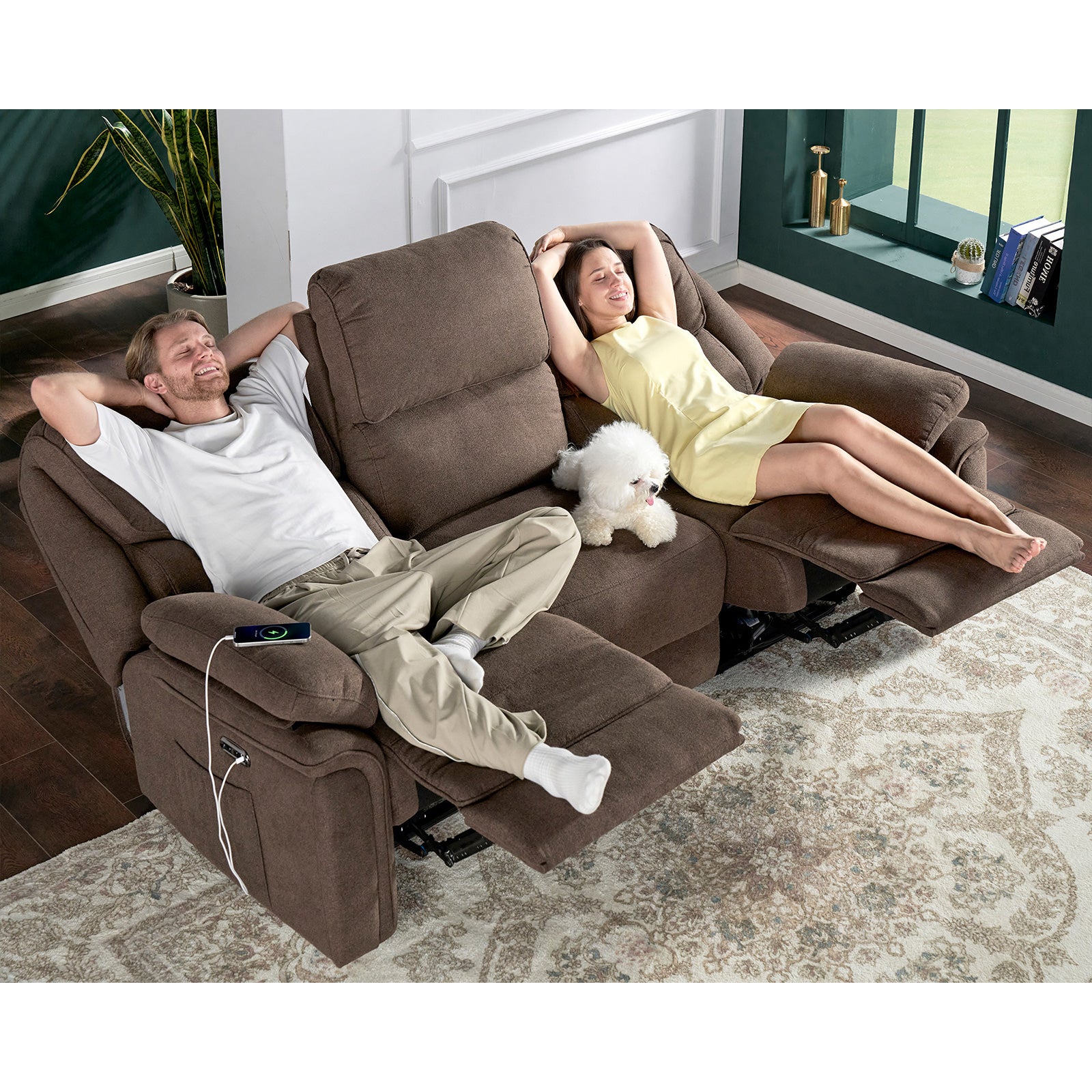 Oasis 82" Power Reclining Sofa - Brown