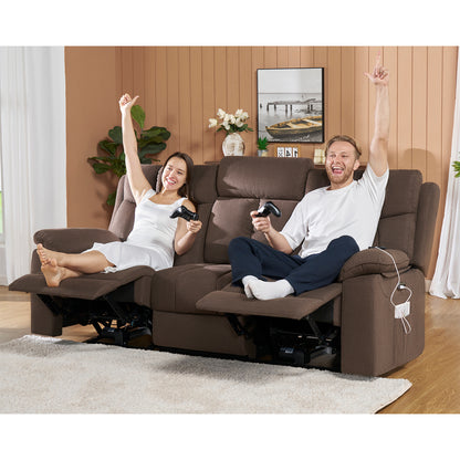 Mirage 80" Power Reclining Sofa - Brown