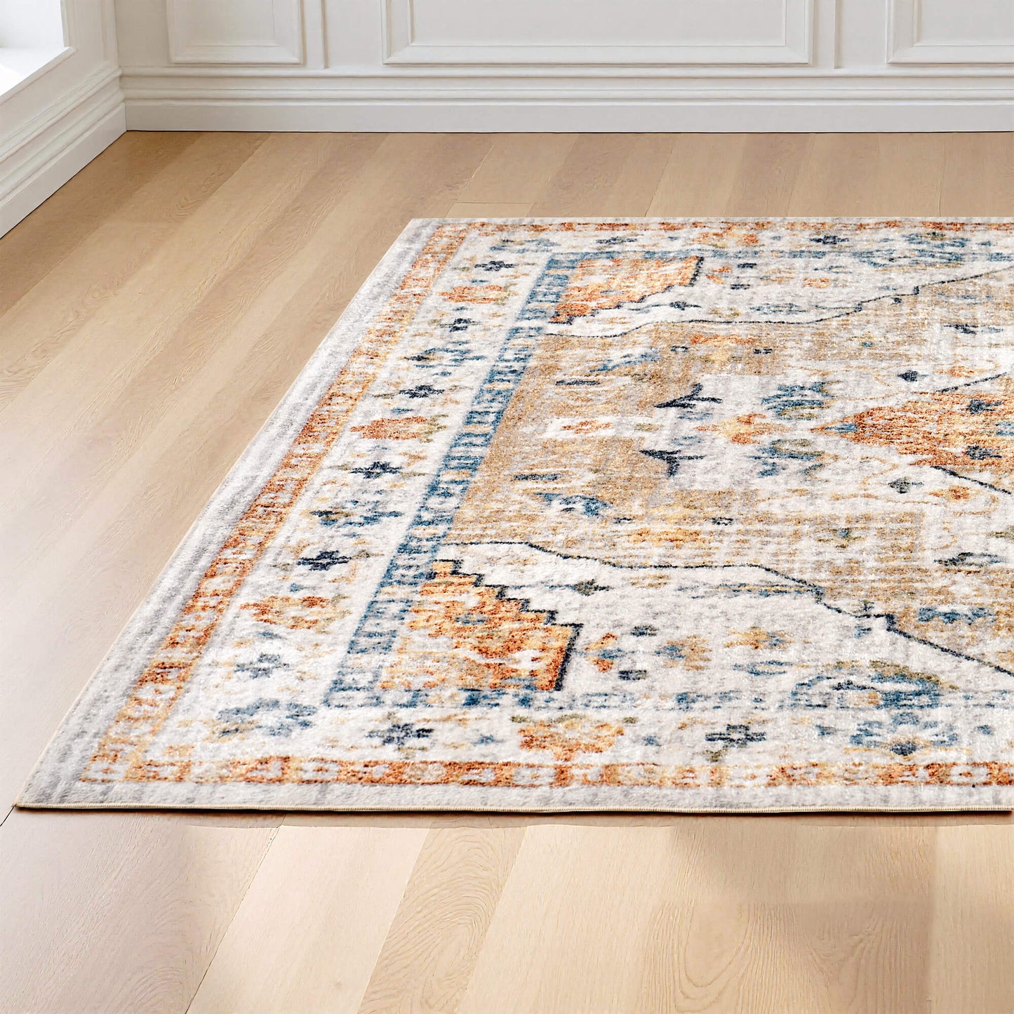 Vintage Medallion Low Pile Rug 