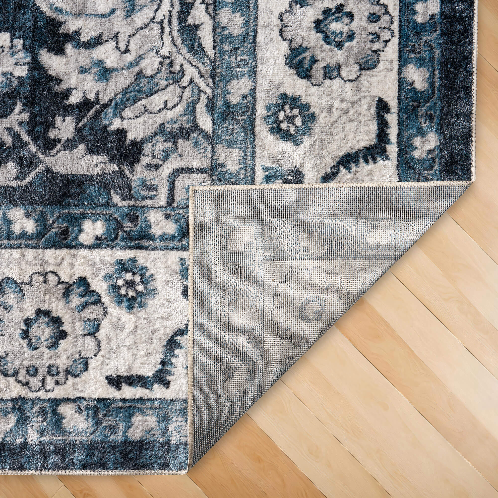Amerlife Vintage Distressed Low Pile Rug for Living Room, Bedroom