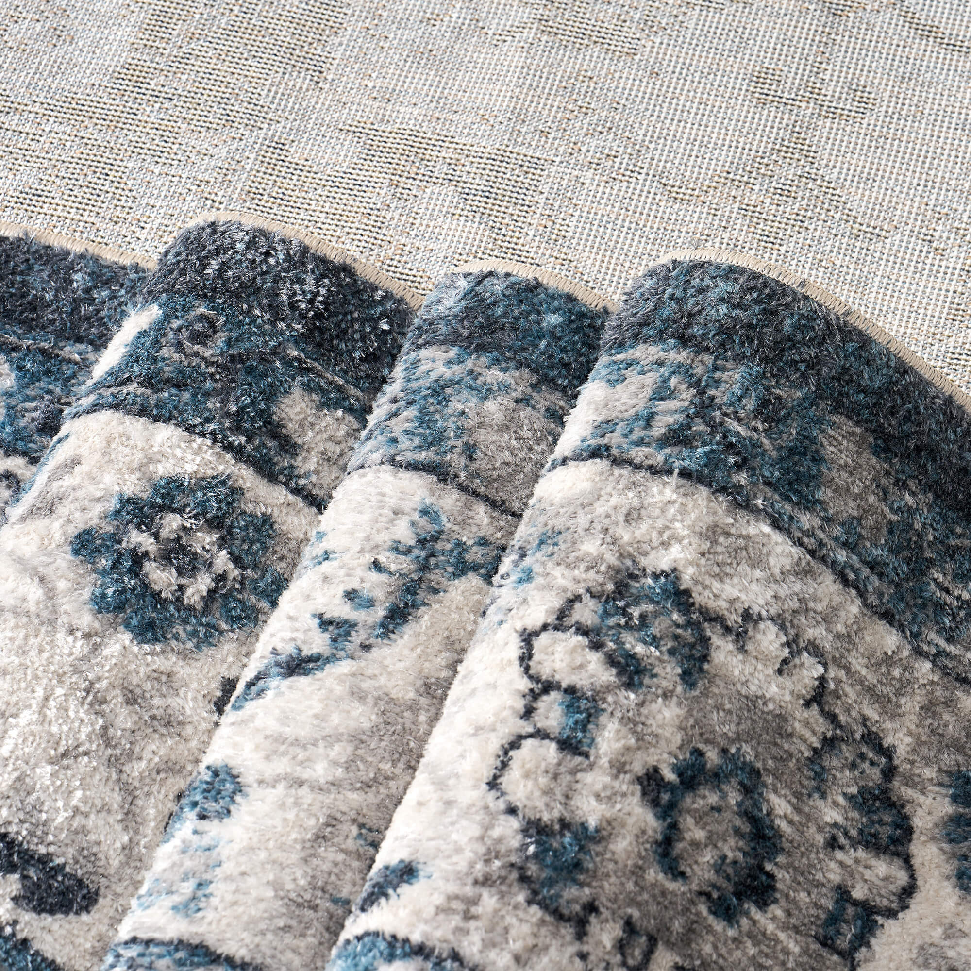 Amerlife Vintage Distressed Low Pile Rug for Living Room, Bedroom