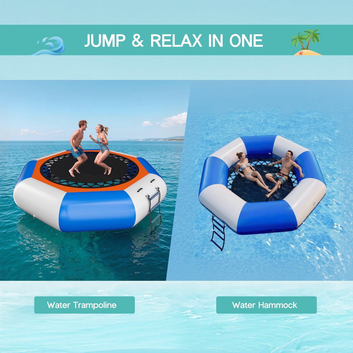 Inflatable Water Trampoline 10FT