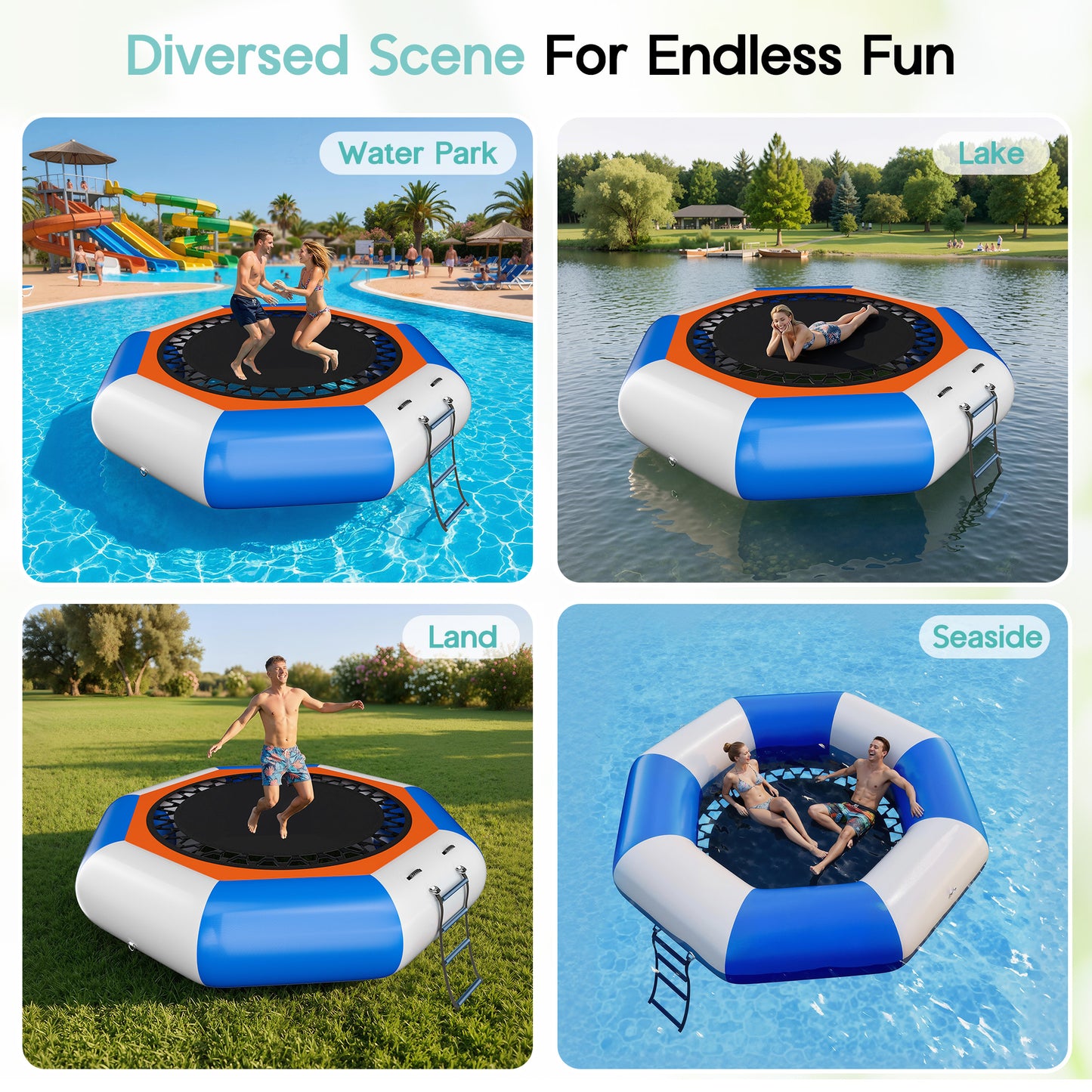 Inflatable Water Trampoline 10FT