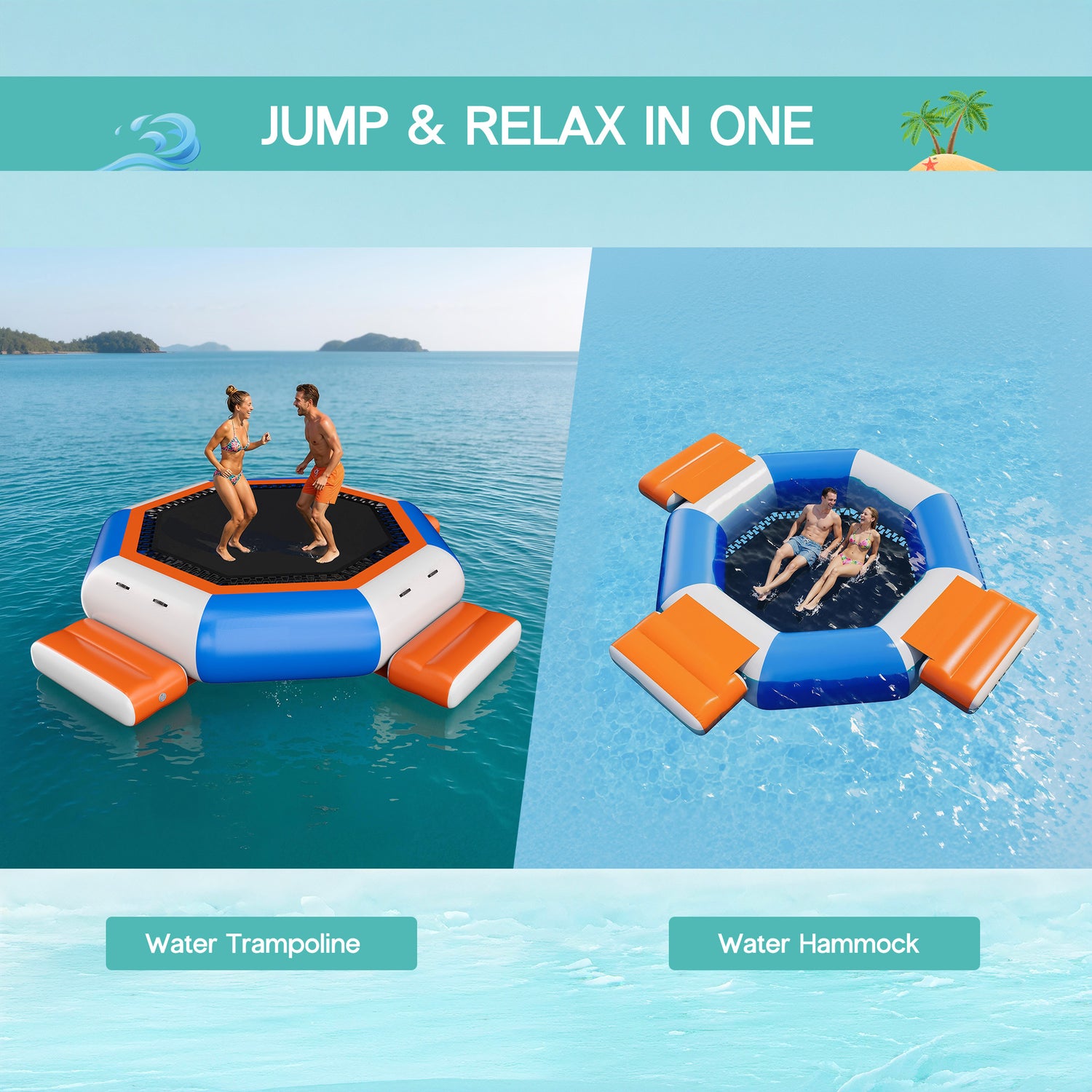 Inflatable Water Trampoline 12FT