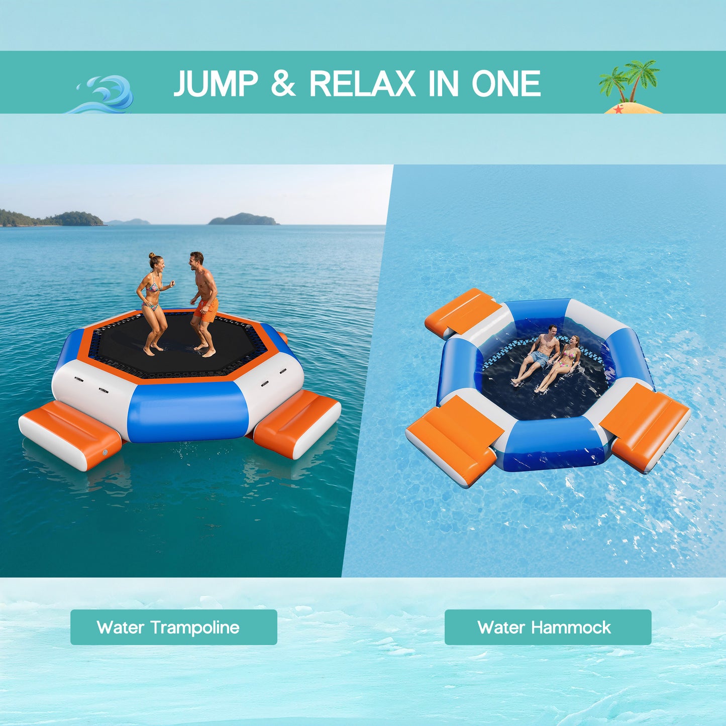 Inflatable Water Trampoline 15FT
