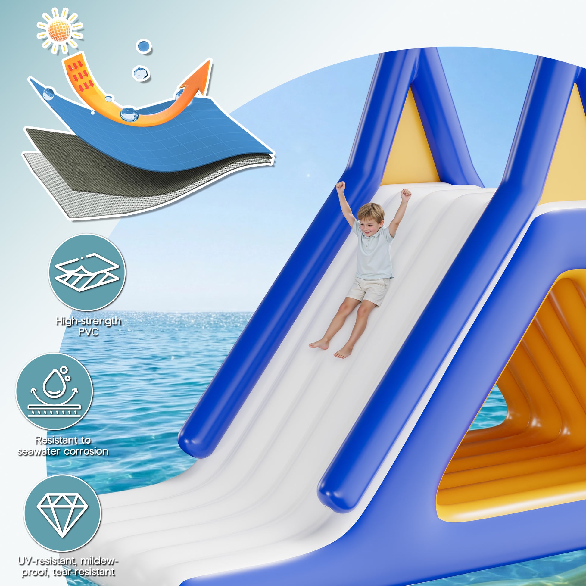 Inflatable Floating Water Slide -15FT