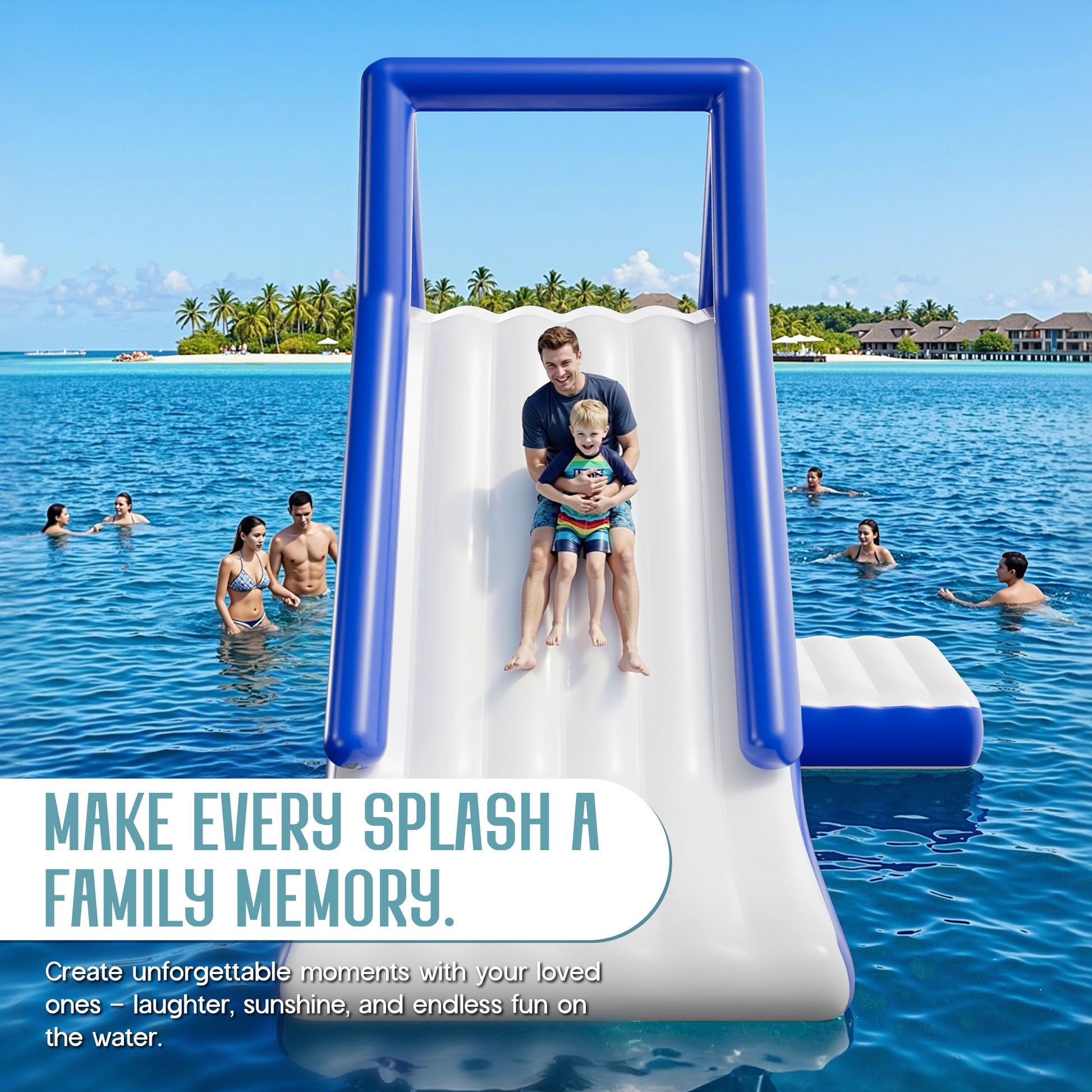 Inflatable Floating Water Slide -15FT