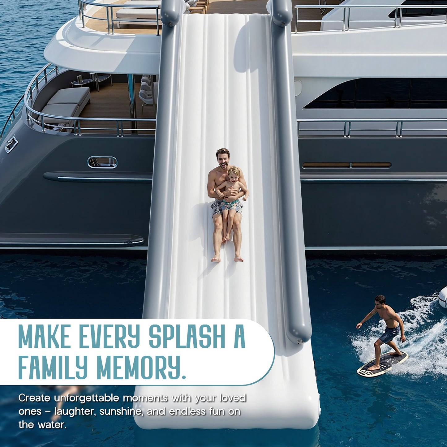 Inflatable Floating Water Slide -16FT