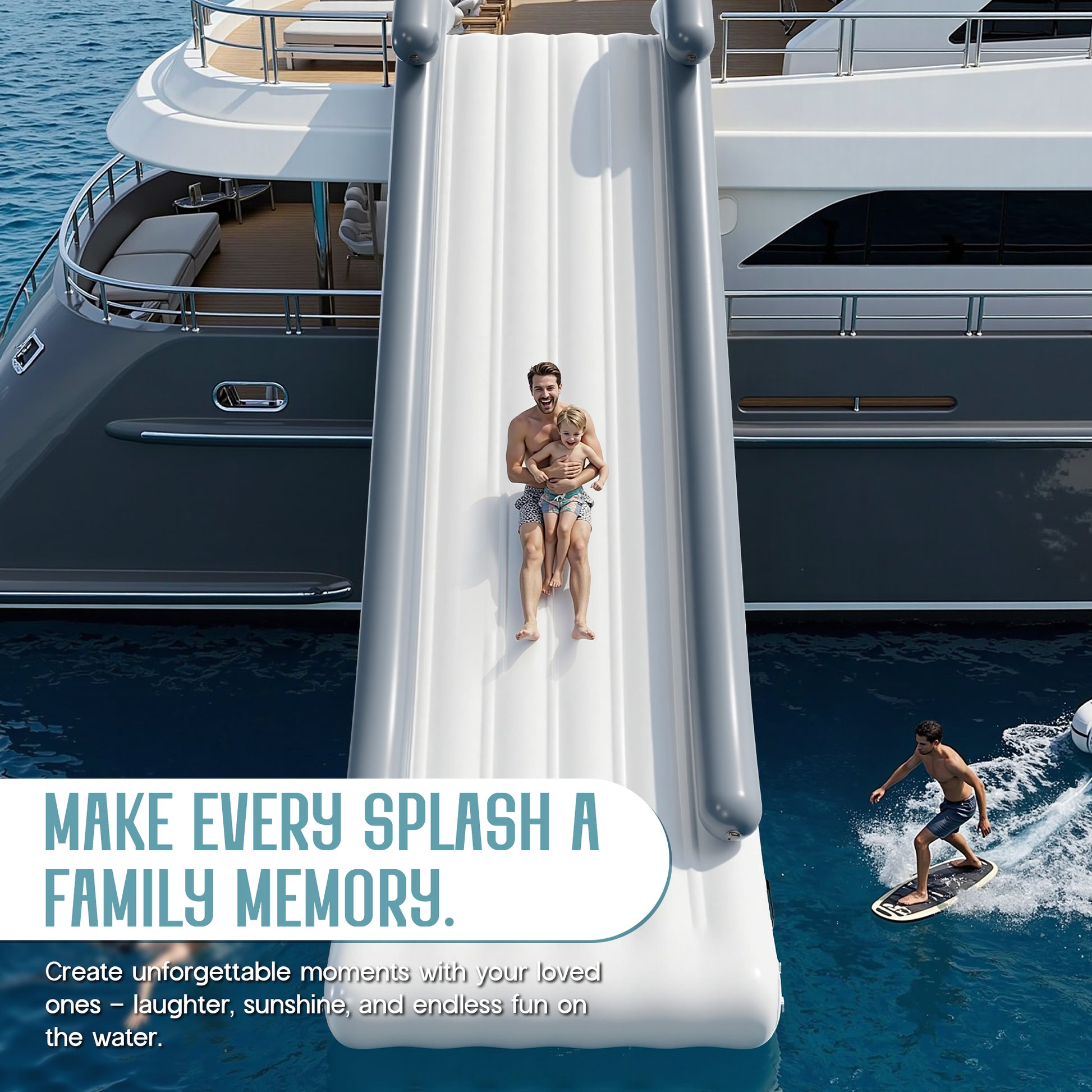 Inflatable Floating Water Slide -16FT