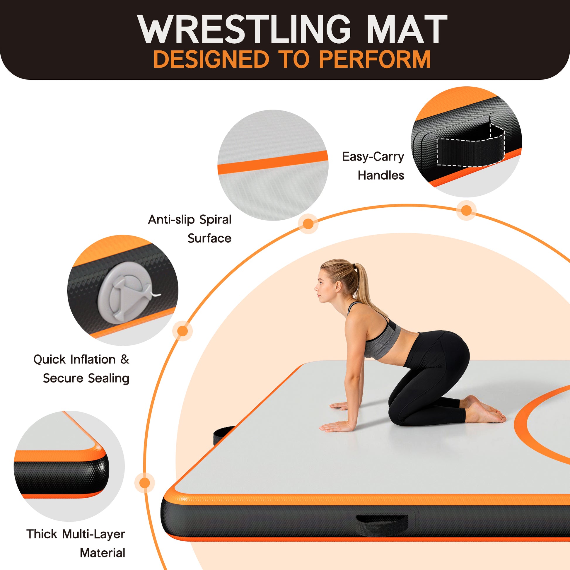 Waterproof Inflatable Wrestling Mat-10x5 FT