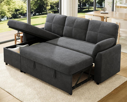 AMEILIFE Convertible Sofa Bed -Gray