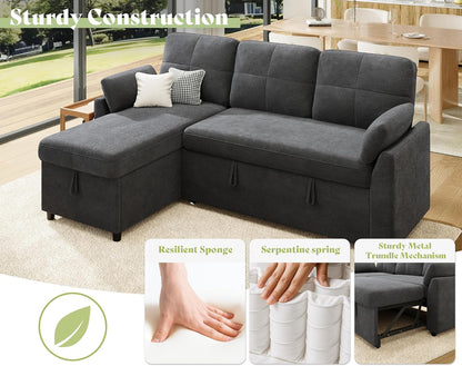 AMEILIFE Convertible Sofa Bed -Gray