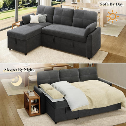 AMEILIFE Convertible Sofa Bed -Gray