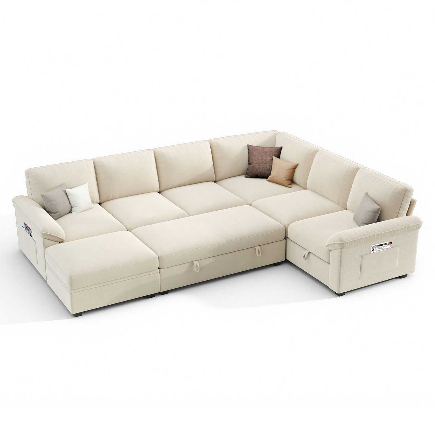 Module Sectional Sofa Bed Beige