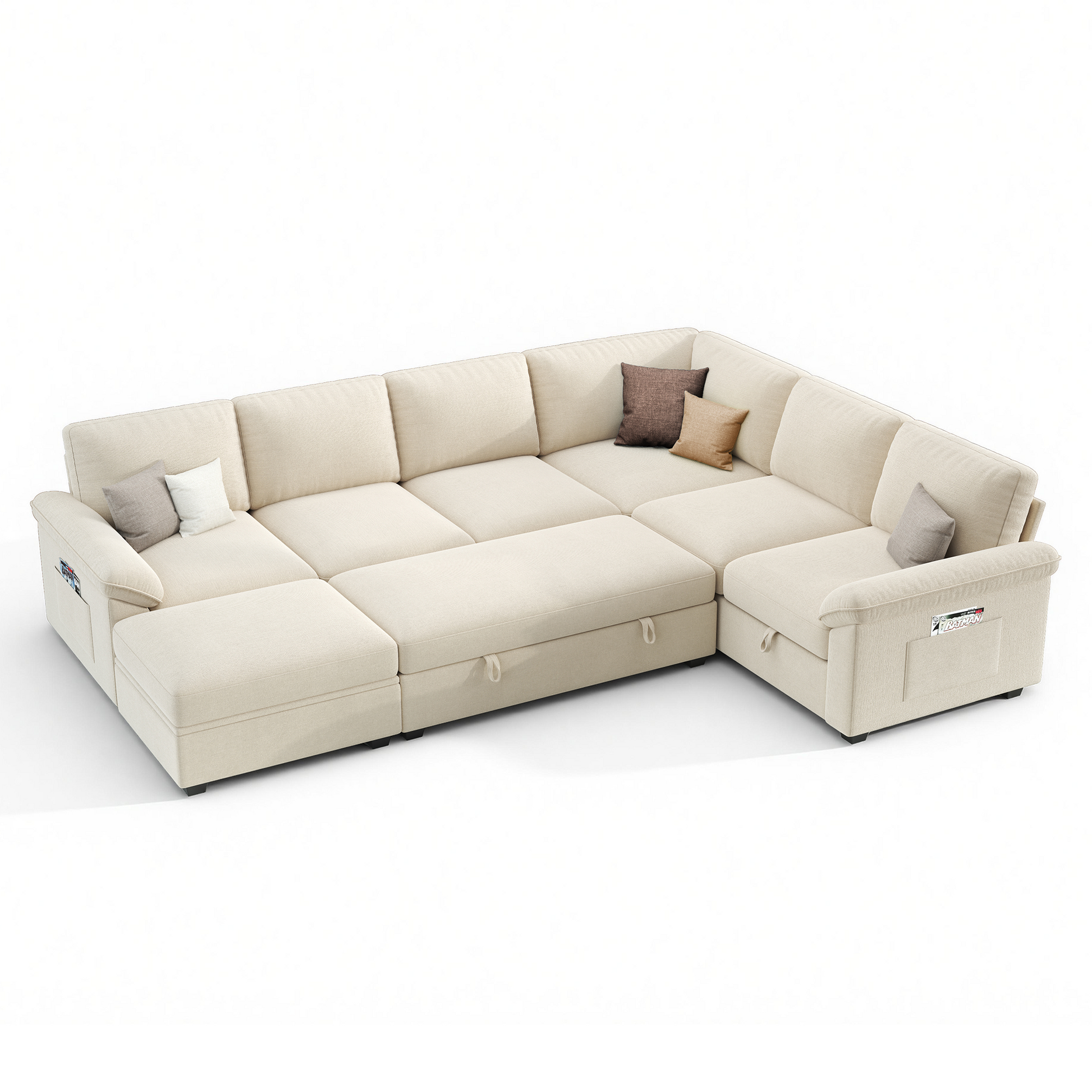 Module Sectional Sofa Bed Beige