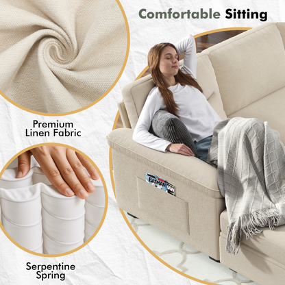Module Sectional Sofa Bed Beige