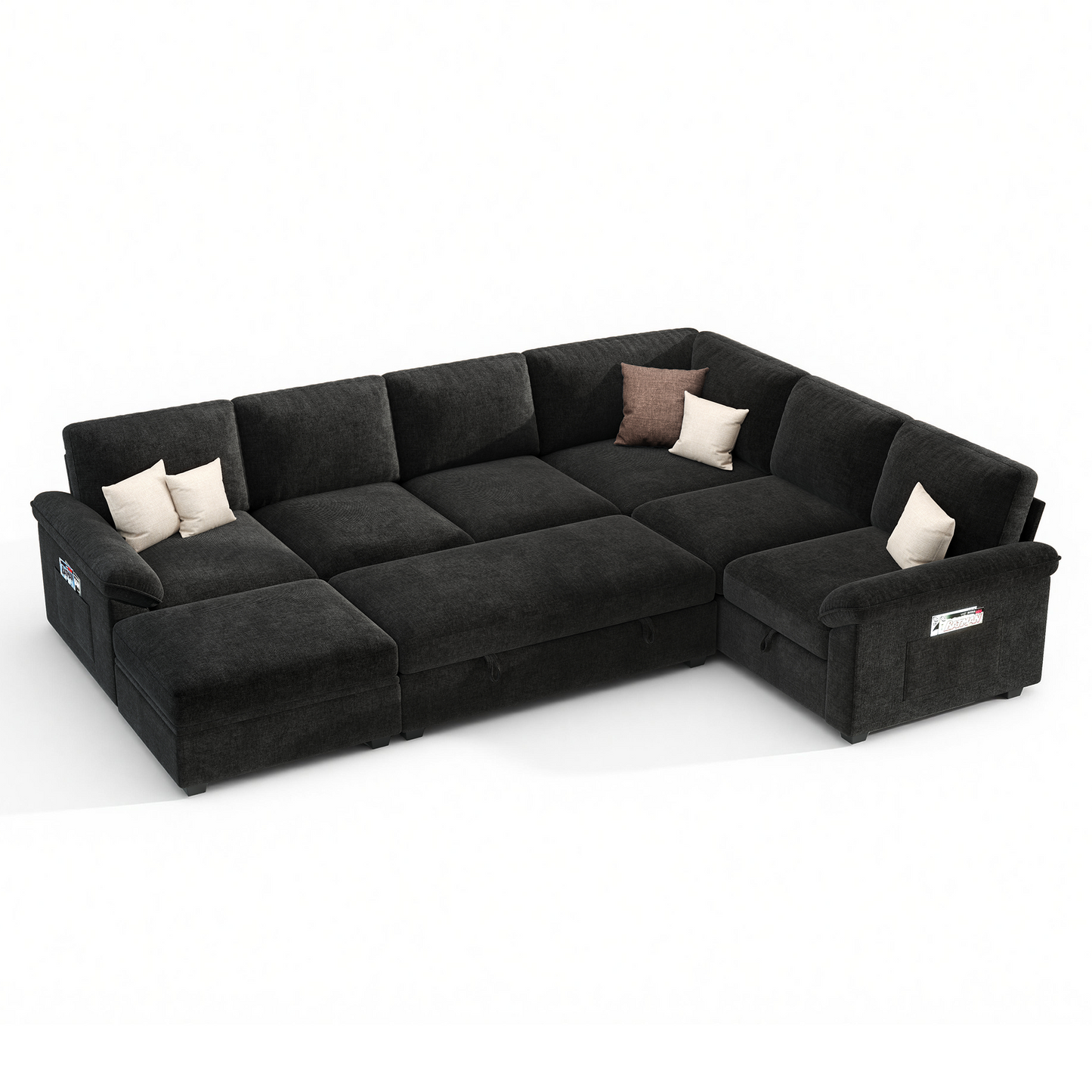 Module Sectional Sofa Bed Black