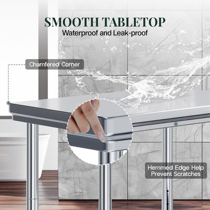 Stainless Steel Prep Table Amerlife