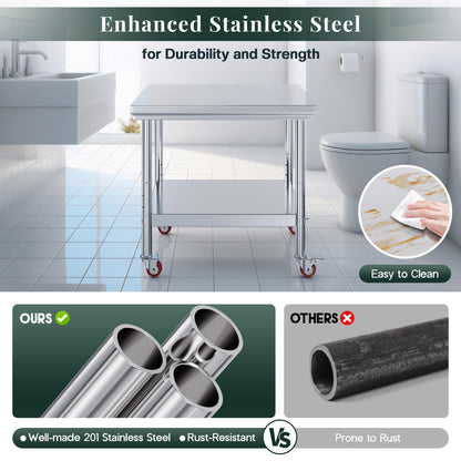 Stainless Steel Prep Table Amerlife