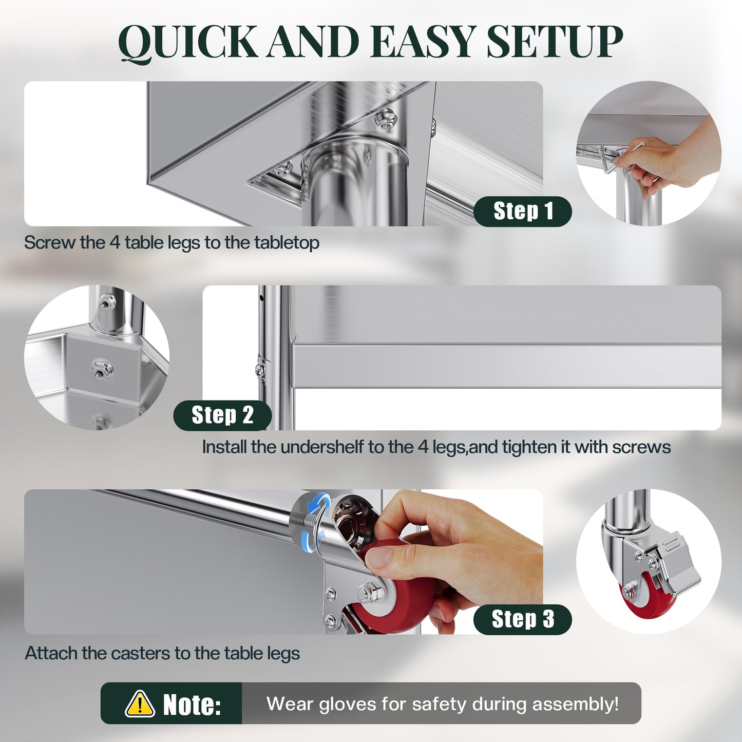 Stainless Steel Prep Table Amerlife