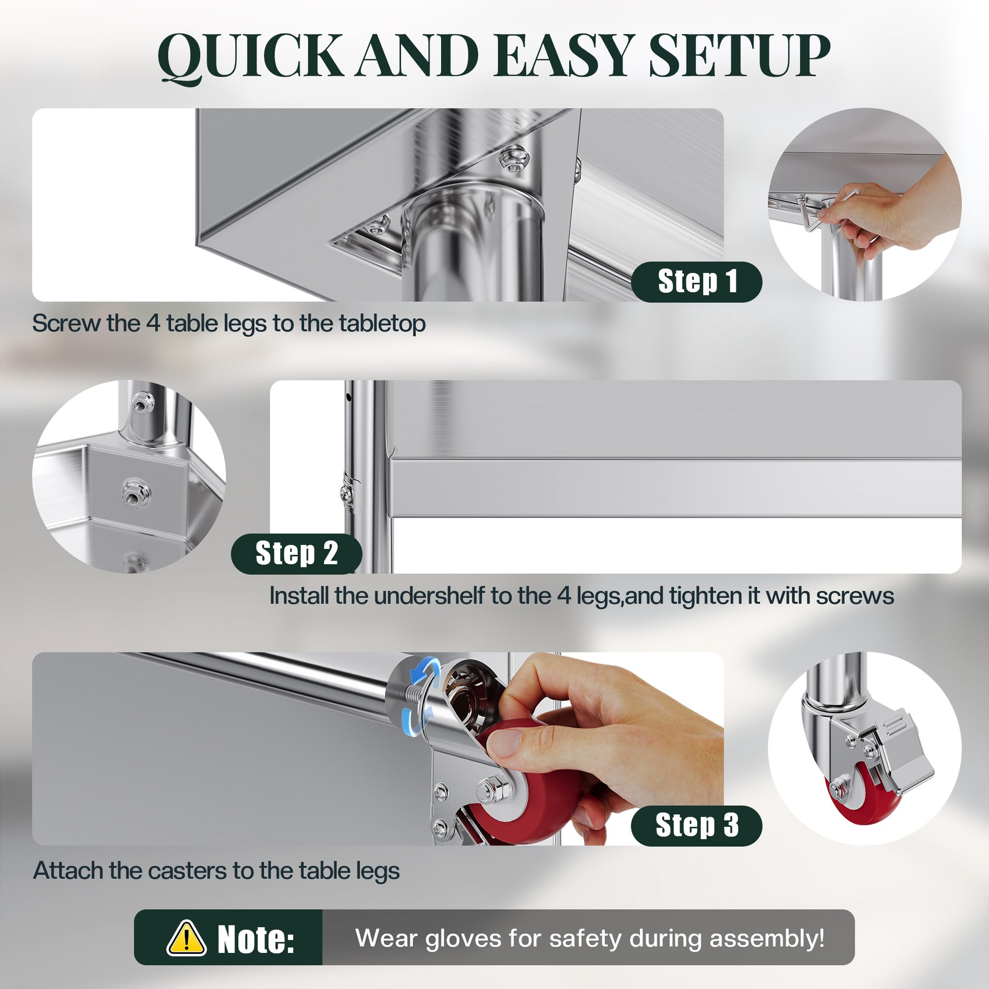 Stainless Steel Prep Table Amerlife