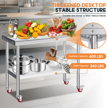 Stainless Steel Prep Table Amerlife