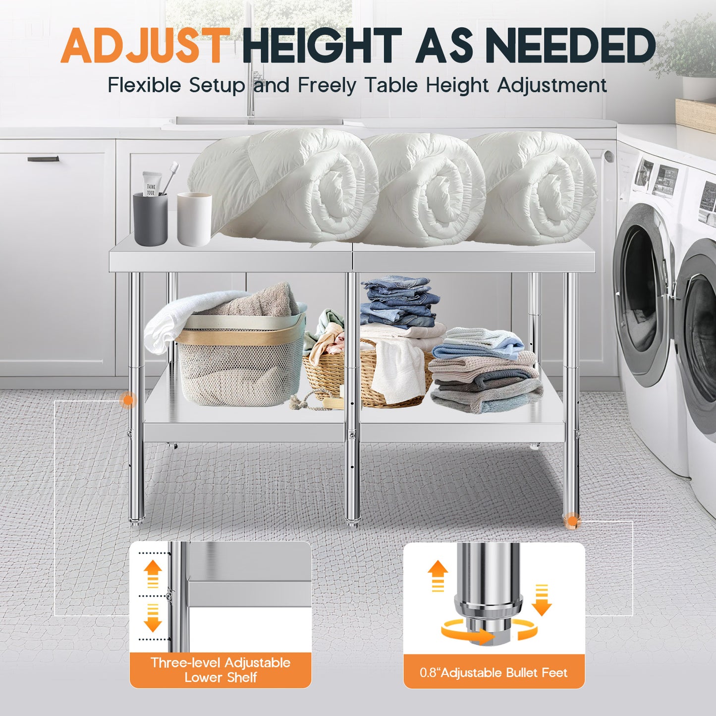 Stainless Steel Prep Table Amerlife