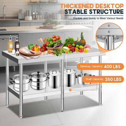 Stainless Steel Prep Table Amerlife