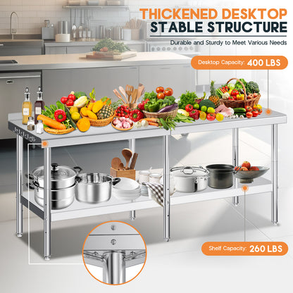 Stainless Steel Prep Table Amerlife