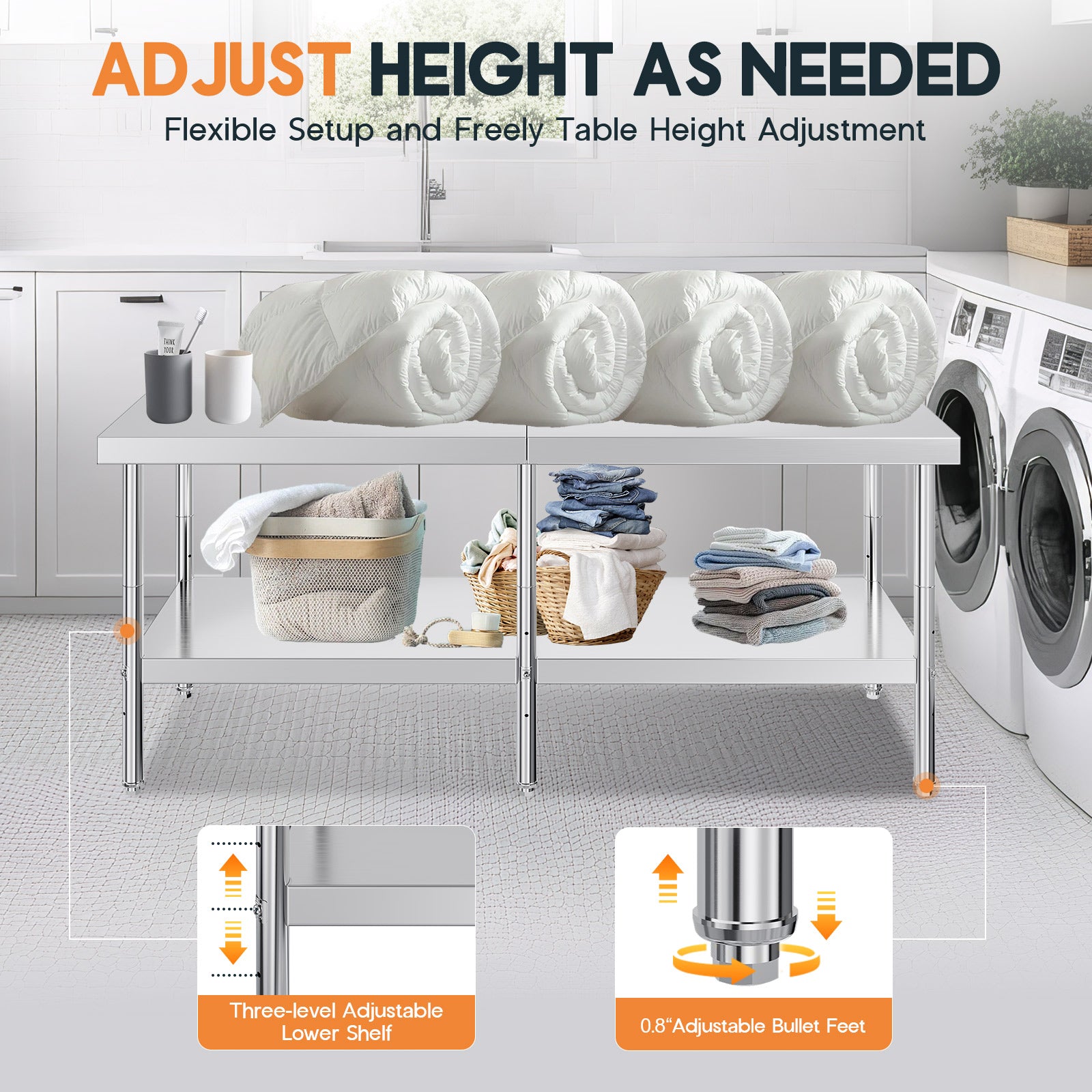 Stainless Steel Prep Table Amerlife