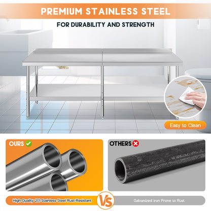 Stainless Steel Prep Table Amerlife