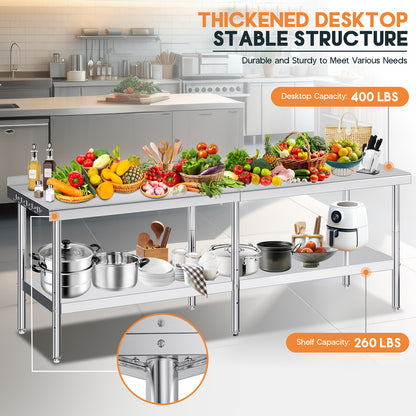 Stainless Steel Prep Table Amerlife