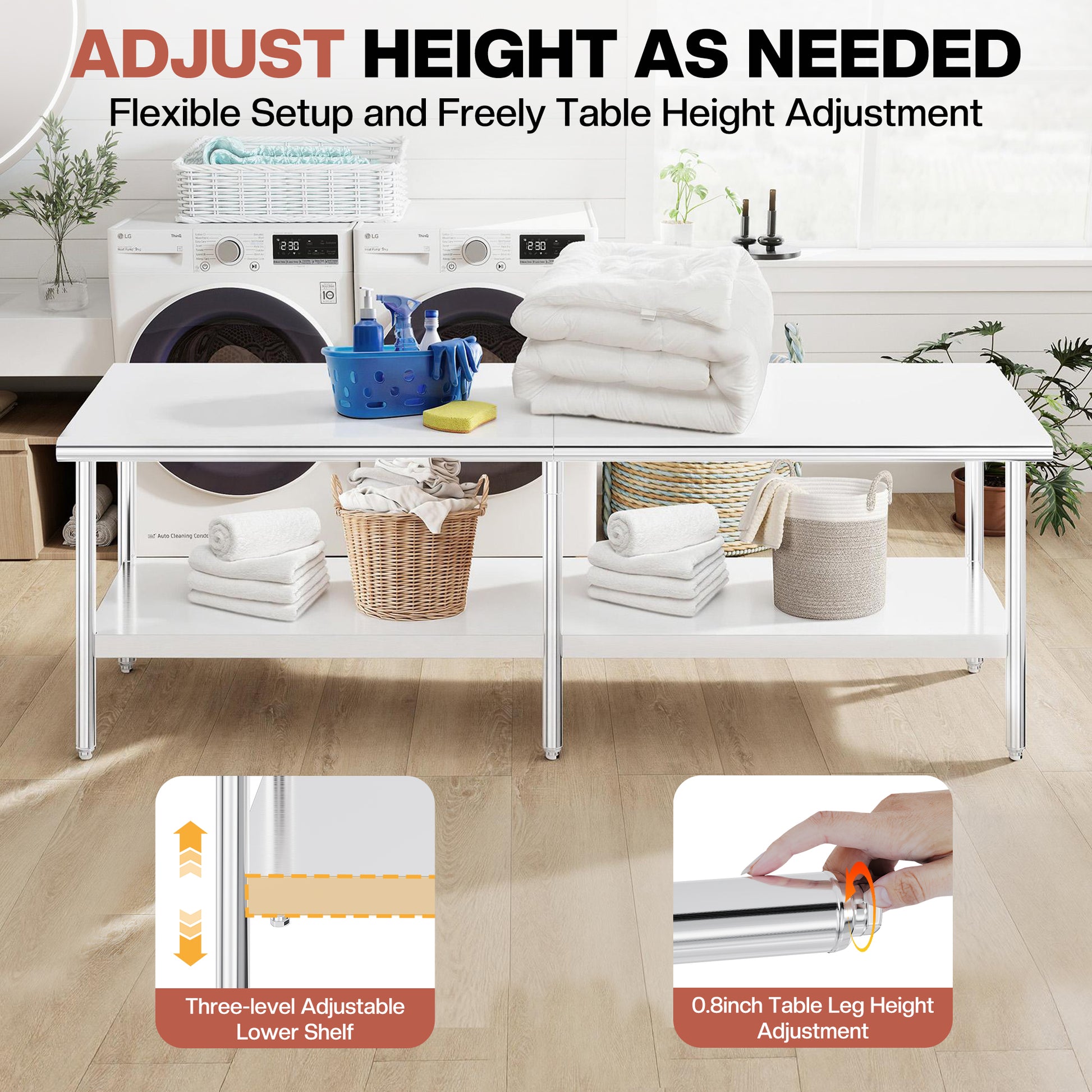Stainless Steel Prep Table Amerlife