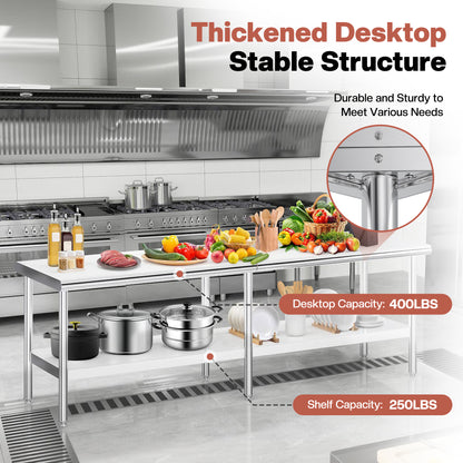 Stainless Steel Prep Table Amerlife