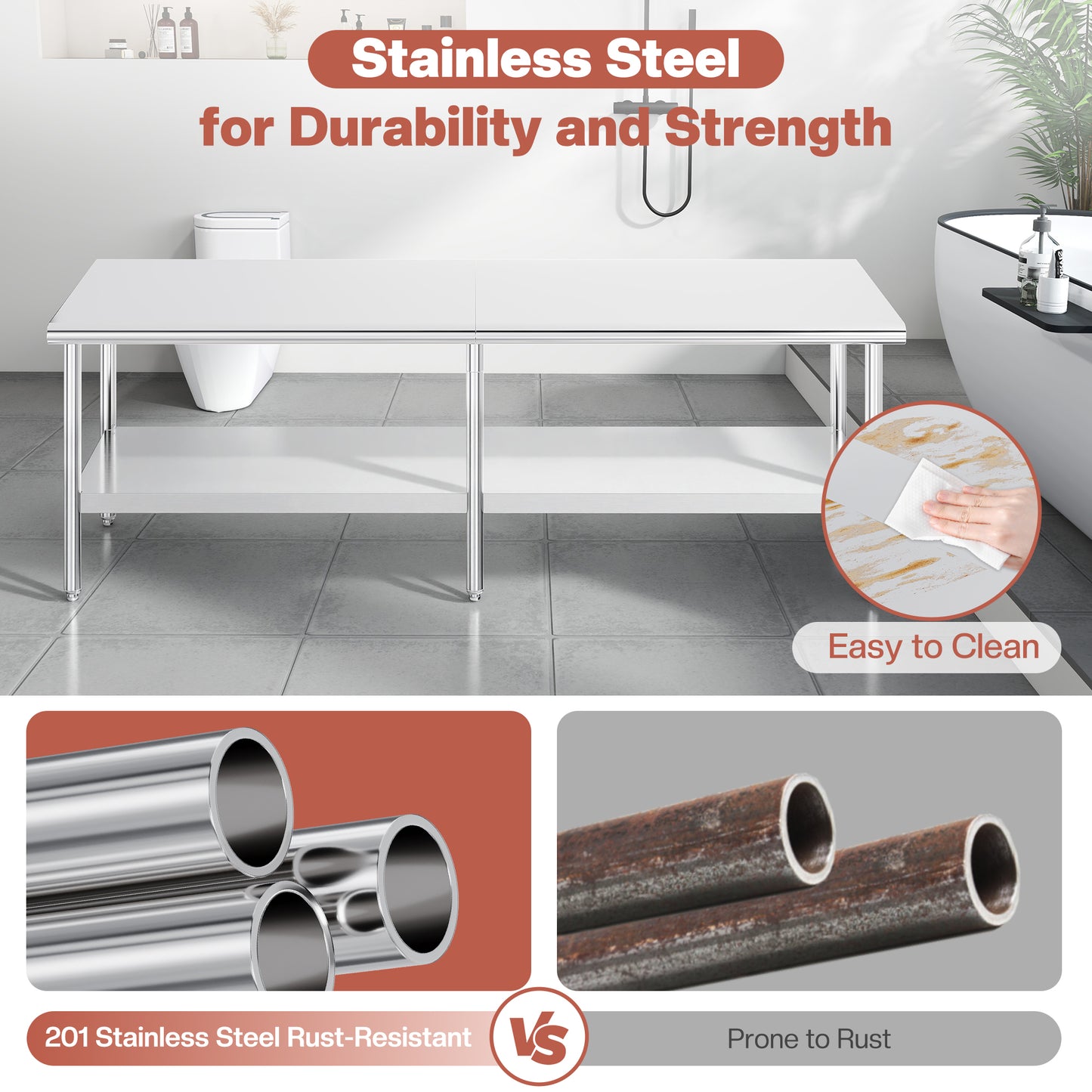 Stainless Steel Prep Table Amerlife