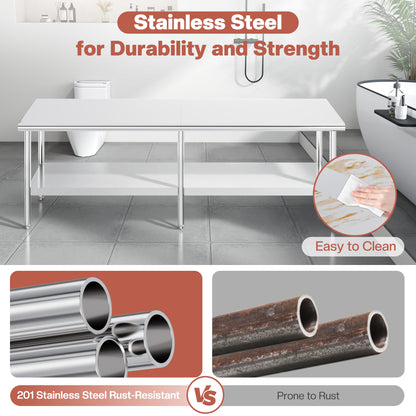 Stainless Steel Prep Table Amerlife