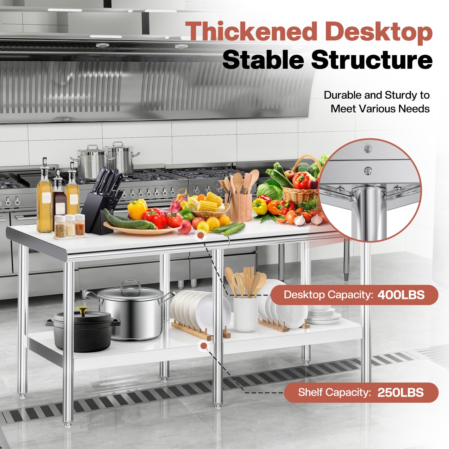 Stainless Steel Prep Table Amerlife