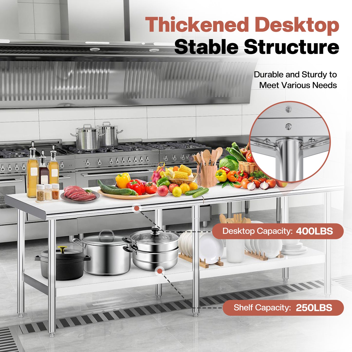 Stainless Steel Prep Table Amerlife