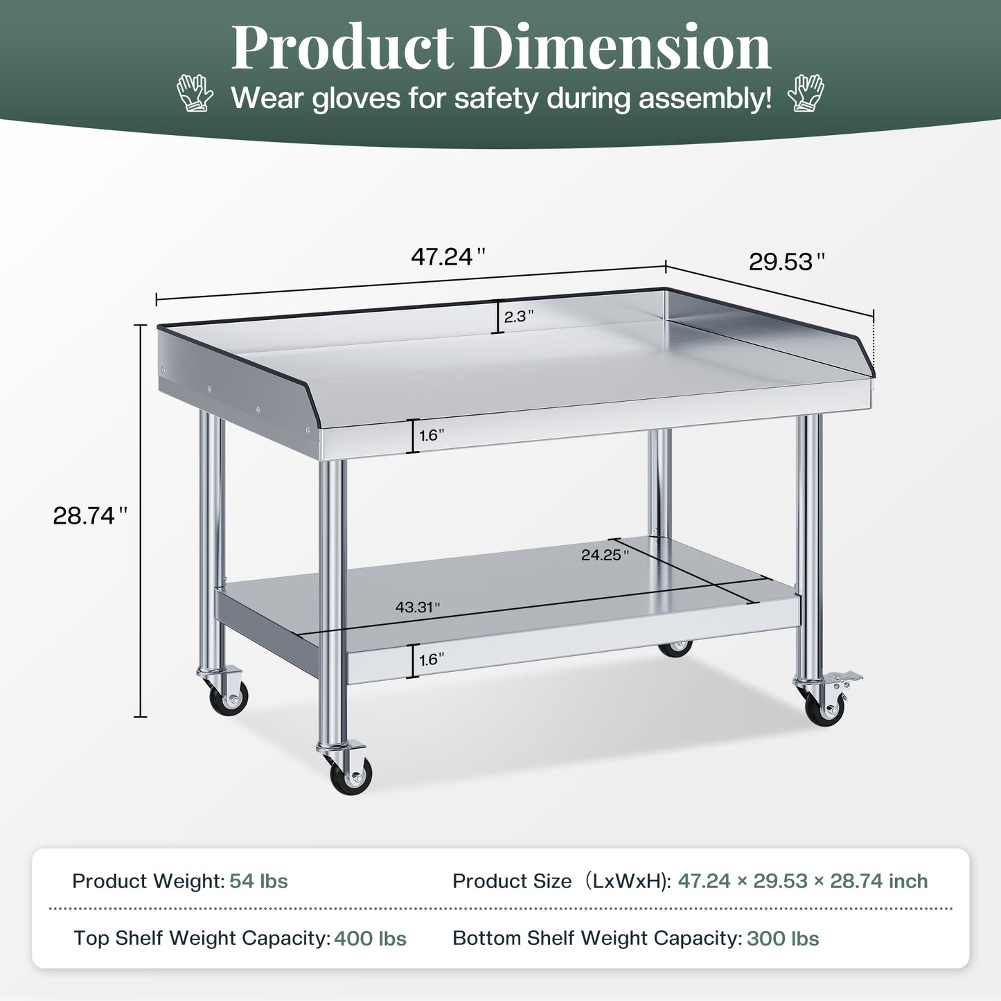 Stainless Steel Equipment Stand Amerlife