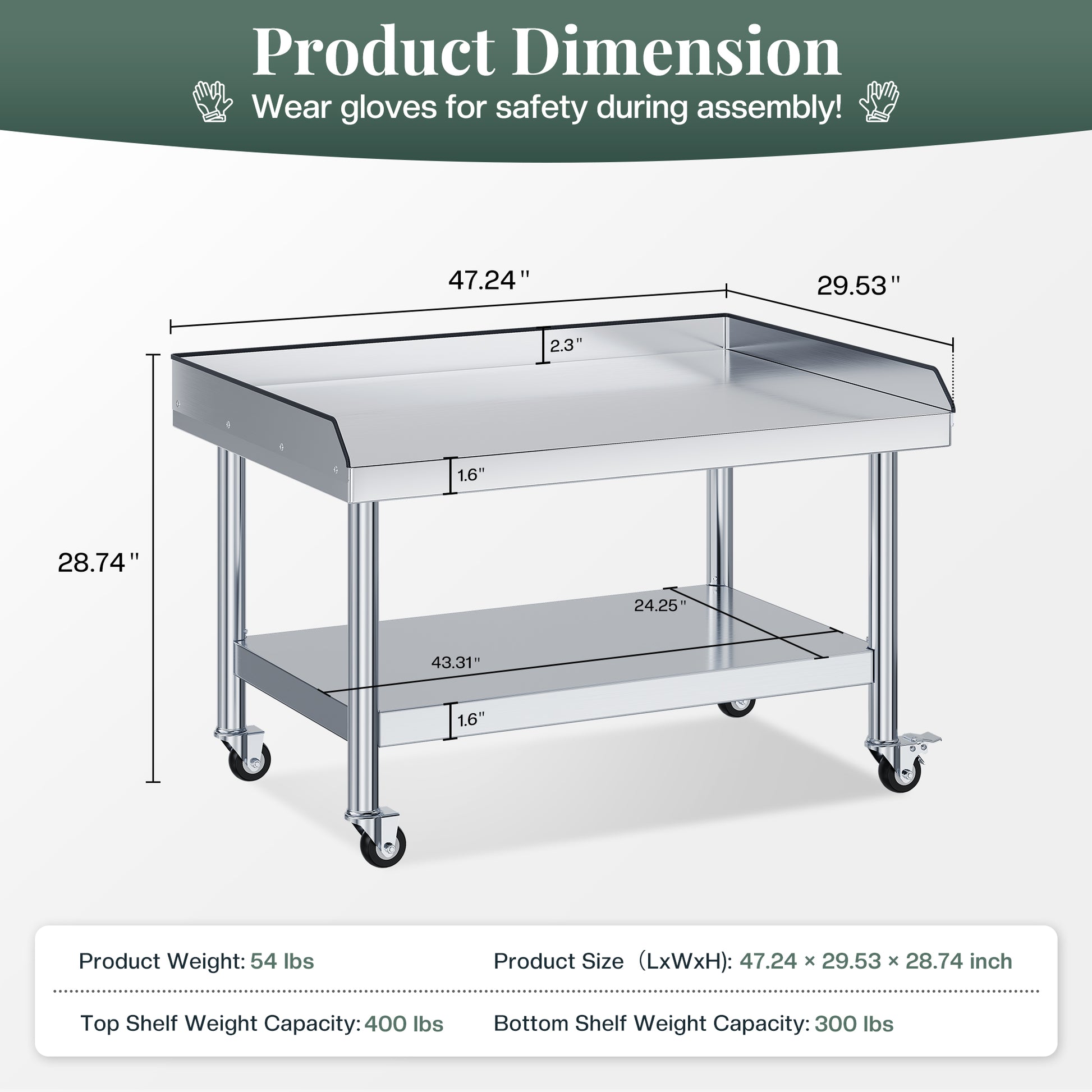 Stainless Steel Equipment Stand Amerlife