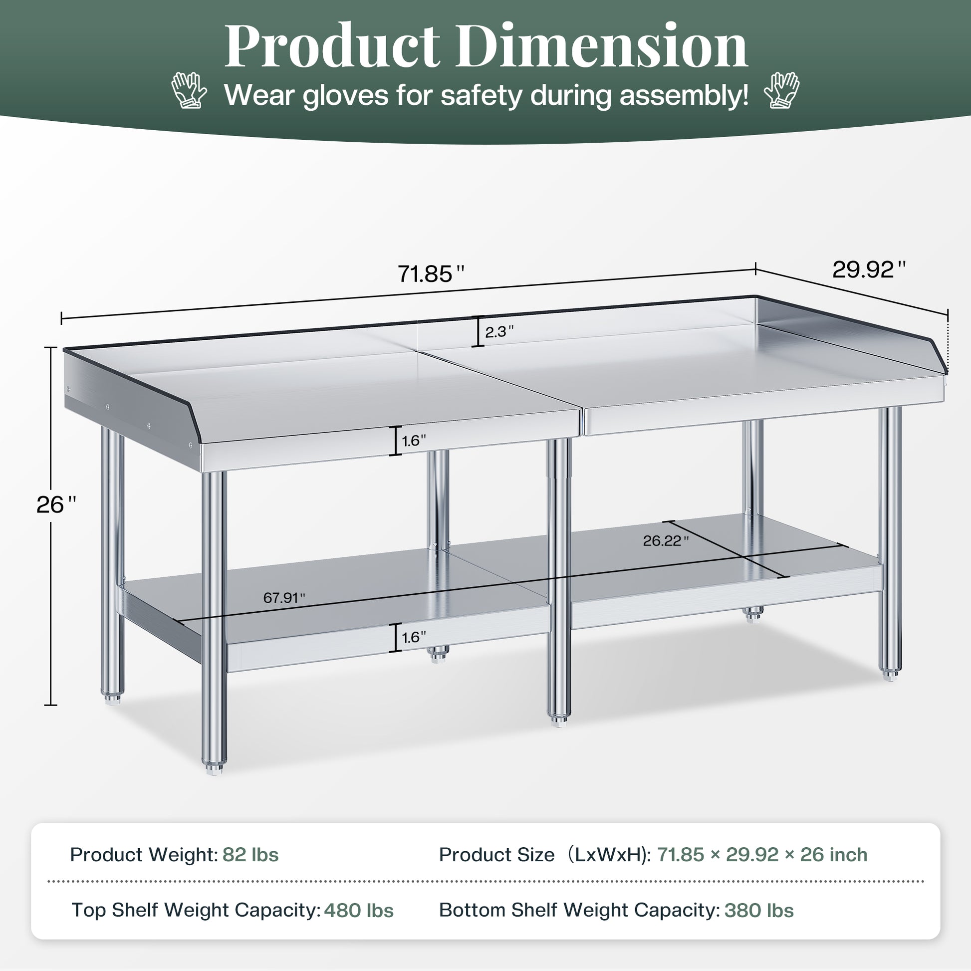 Stainless Steel Equipment Stand Amerlife